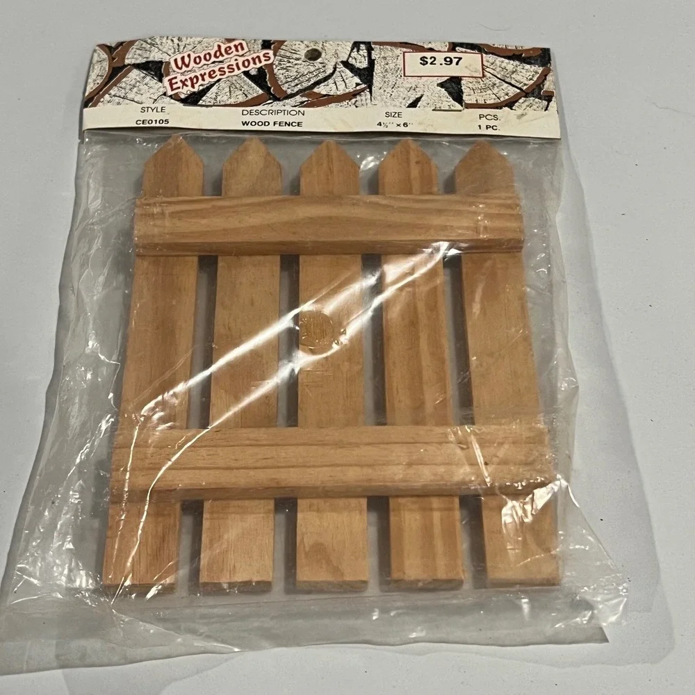 Crafts, Etc! Wooden Expressions‎ Wood Fence Miniature Picket 4.5